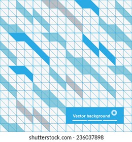 Background of blue plaid geometric shapes with space for text