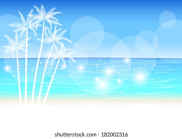 Background of blue sea resort