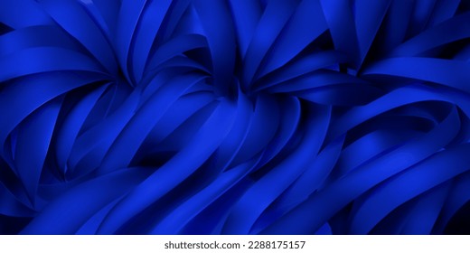 Fondo de la seda azul o cintas de papel
