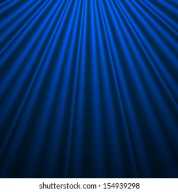 Background with Blue Silk. Vector illustration. Eps10