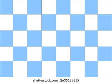 Fundo azul céu e xadrez chequeado