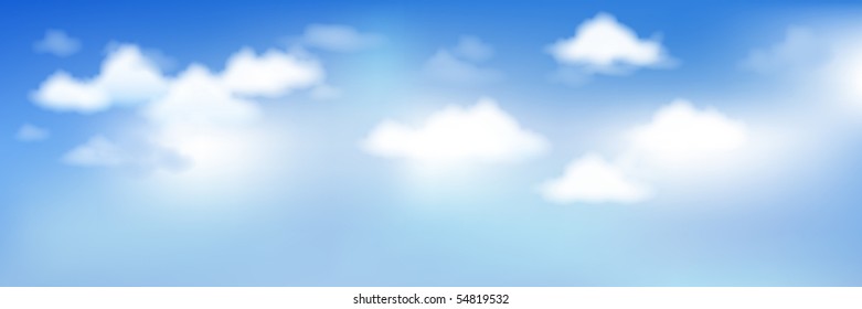 Background With Blue Sky And Clouds