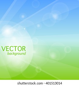 Background blue sky and green