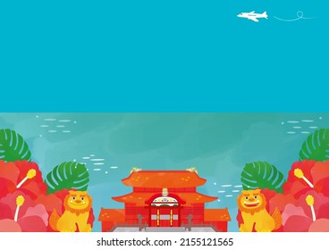 Background of blue sky and sea of Okinawa