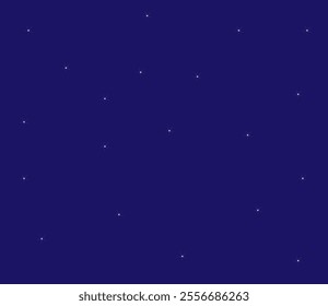 The background is a blue sky and snowflakes are light