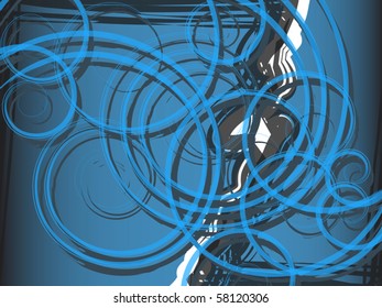 Background blue spiral abstraction
