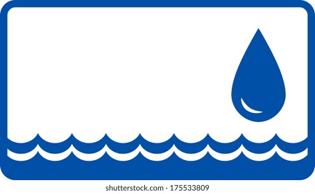background with blue water drop and abstract wave