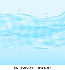 Background with blue water splash. 3d illustration. EPS10 vector