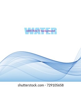 Background blue water wave.Vector abstract background wave