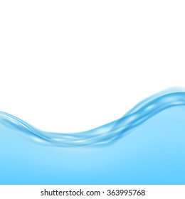 Background with blue waves of water