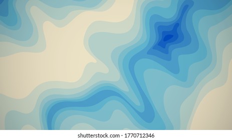 Fondo con capas onduladas azules, mapa de golpes estilizado