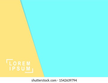 the background in blue which is covered halfway by yellow colored paper