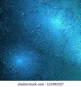 Background of blue and white dots of light.  + EPS10 vector file