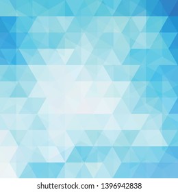 Background of blue, white geometric shapes. Abstract triangle geometrical background. Mosaic pattern. Vector EPS 10. Vector illustration