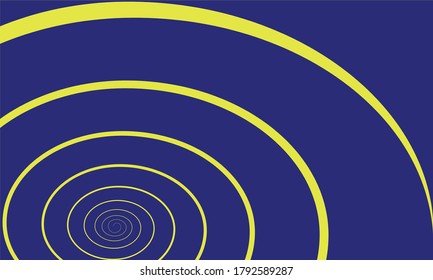 Fondo azul y amarillo con una espiral para presentaciones y powerpoints