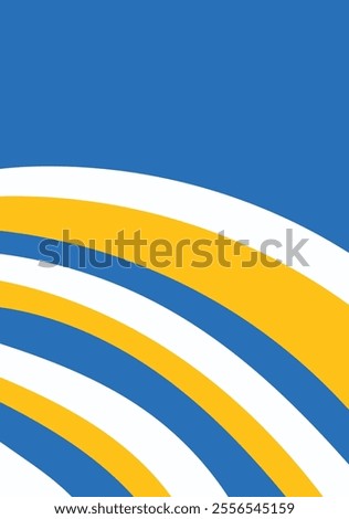 Background blue and yellow wave unique design
