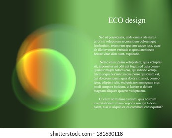 Background with blur drop. Vector illustration.