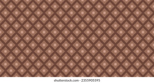 background of boards with repeating square shapes painted bright colors yellow brown. Ethnic wallpaper. Seamless surface pattern design with diamonds ornament. Digital paper for textile print
