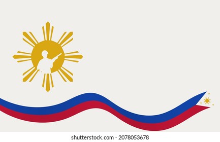 Background Bonifacio Day vector illustration. Background Rizal Day Vector Illustration, and Copy Space Area. Suitable to be placed on content with that theme.
