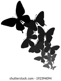 background with a border of butterflies flying. Perfect for background greeting cards and invitations of the wedding, birthday, Valentine's Day