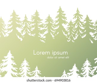 Background with border from fir forest