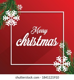 Background with Border of Realistic Looking Christmas , christmas card
