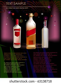 background with bottels