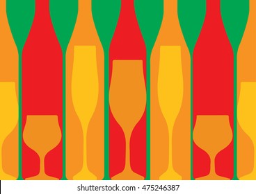 Background Bottle Ilustration.Alcoholic Bar Menu.Design for Party.Template for Menu Card.Wine List Design.Suitable for Poster.Card Cocktail Party.Bottle of Wine Vector.