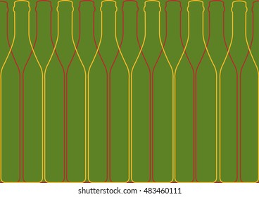 Background Bottle Ilustration.Alcoholic Bar Menu.Design for Party.Template for Menu Card.Wine List Placard.Suitable for Poster.Card Cocktail Invation.Bottle of Wine Vector.