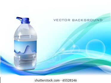 background with bottle of water