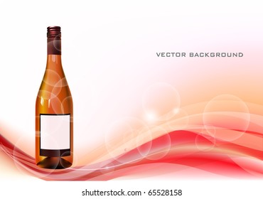 background with bottle of wine