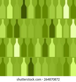 Background with bottles ,seamless pattern with wine bottles and glasses ,set of colorful bottle on background.