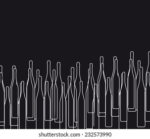 Background with bottles ,set of bottle on background.