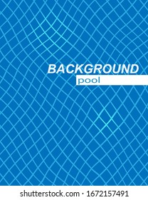 
Background as the bottom of a pool of blue tiles blurred by water