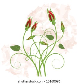 Background with   bouquet from red rose