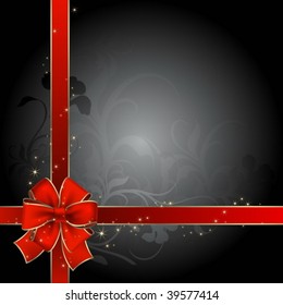 background with bow and ribbons