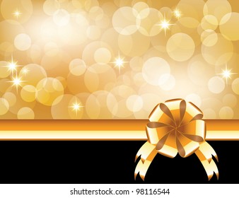  Background with bow, stars and blurry light