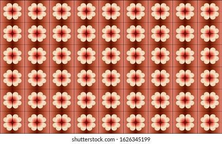 background with a box composition with a picture of a heart forming a flower, also suitable for wallpaper. available in eps10 vector