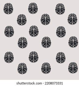 Antecedentes e impresión cerebral de forma esquemática sobre un fondo rosa suave