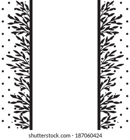 background branch silhouette vector illustration abstract graphic card design invitation 