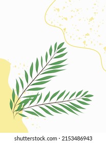 background with branches and leaves, spots