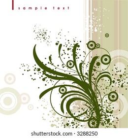 Background with branches and sparks