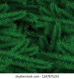 Background from branches of the Xmas tree. Fir-tree branchs. Vector illustration.