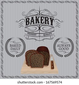background with bread for a bakery