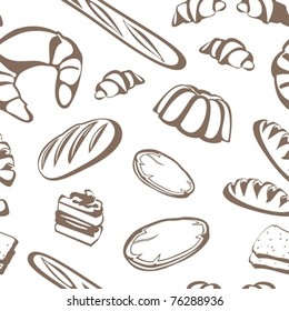 background from bread and  fancy bread
