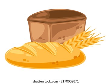 Background with bread. Image for bakeries and groceries. Healthy food.