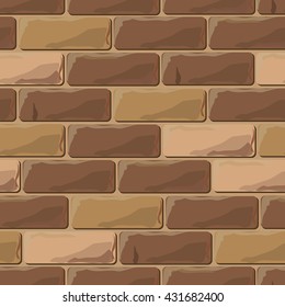 Background brick wall seamless. Vector illustration background - texture pattern for continuous replicate.