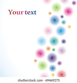 background with bright abstract forms with space for text