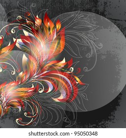 background with bright abstract plant