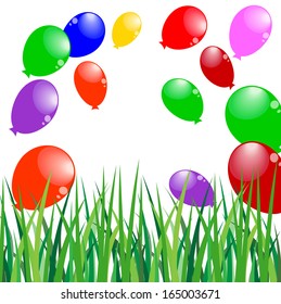 background with bright air marbles,vector illustration